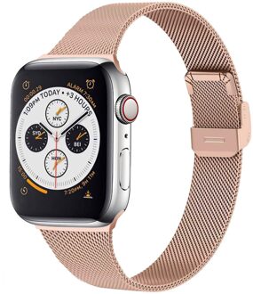 Imoshion Milanees vouwbandje voor de Apple Watch | 38/40/41/42 mm - Rosé Goud - 42 mm