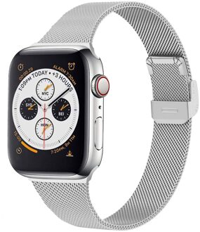 Imoshion Milanees vouwbandje voor de Apple Watch Series 1 t/m 9 / SE (38/40/41 mm) | Series 10 / 11 (42 mm) - Zilver - 41 mm