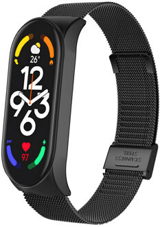 Imoshion Milanees vouwbandje voor de Xiaomi Mi Band 7 - Zwart - One size