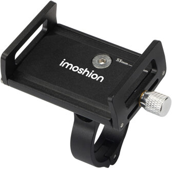 Imoshion Mini Aluminium Telefoonhouder Fiets - Lichtgewicht - Universeel - Zwart - 6.7