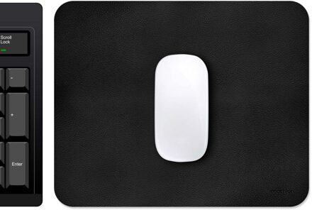 Imoshion Muismat - Kunstleder muismat - 21 x 26 cm - Zwart - One size