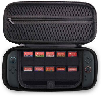 Imoshion Nintendo Switch 2 Case met ritsvak - Hoes Nintendo Switch 2 / Switch (OLED) met handvat - Zwart - One size