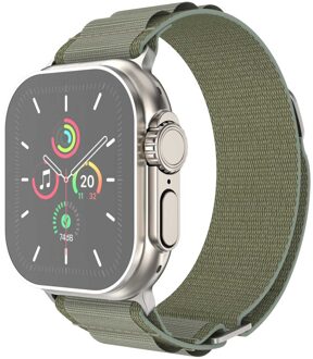 Imoshion Nylon Alpine bandje voor de Apple Watch | 44/45/46/49 mm - Olive Green Olijfgroen - 49 mm