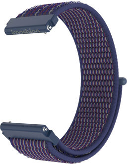 Imoshion Nylon bandje klittenband voor de Samsung Galaxy Watch 7 40/44 mm - Indigo Blauw - 44 mm