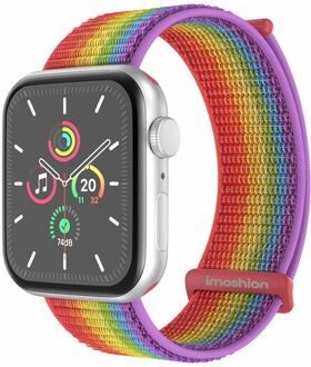 Imoshion Nylon bandje voor de Apple Watch Series 1 t/m 11 / SE / Ultra (44/45/46/49 mm) - Rainbow Meerkleurig - 49 mm