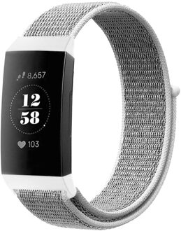 Imoshion Nylon bandje voor de Fitbit Charge 3 / 4 - Lichtgrijs - One size