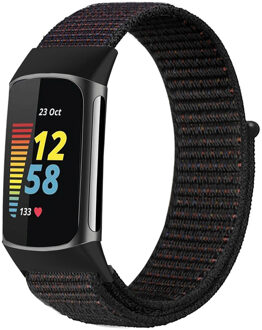 Imoshion Nylon bandje voor de Fitbit Charge 5 - Maat S - Zwart - Small