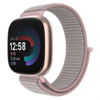 Imoshion Nylon bandje voor de Fitbit Versa 4/ 3 / Sense (2) - Roze - One size