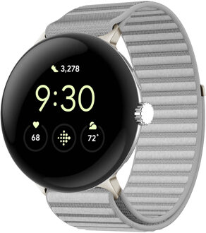 Imoshion Nylon bandje voor de Google Pixel Watch / Watch 2 / Watch 3 / Watch 4 (41 mm) - Lichtgrijs - 41 mm