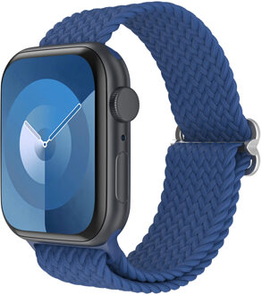 Imoshion Nylon geweven bandje voor de Apple Watch Series 1 t/m 9 / SE (38/40/41 mm) | Series 10 / 11 (42 mm) - Donkerblauw - 41 mm