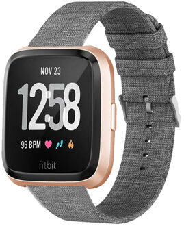 Imoshion Nylon Smartwatch Bandje Voor De Fitbit Versa Lite,fitbit Versa 2 - Grijs