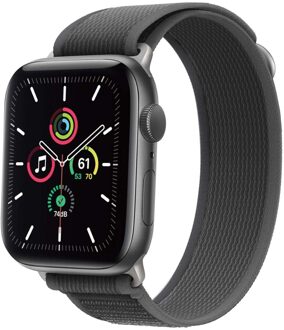 Imoshion Nylon Trail bandje voor de Apple Watch Series 1 t/m 9 / SE (38/40/41 mm) | Series 10 / 11 (42 mm) - Black / Grey Grijs - 41 mm
