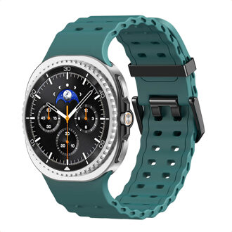 Imoshion Ocean Siliconenband voor de Samsung Galaxy Watch 8 (40/44mm) / Classic (46mm) - Donkergroen - 44mm