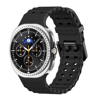 Imoshion Ocean Siliconenband voor de Samsung Galaxy Watch 8 (40/44mm) / Classic (46mm) - Zwart - 44mm