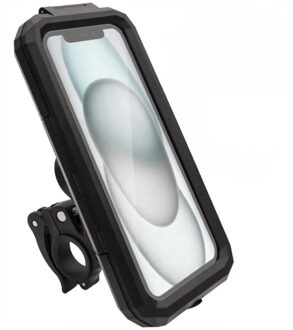 Imoshion Premium telefoonhouder fiets - Spatwaterdicht - Universeel - 360 graden draaibaar - Stevige behuizing - Zwart - 6.7