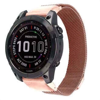 Imoshion QuickFit® Milanees bandje - Garmin 20 mm aansluiting - Maat L/XL - Rose Gold Rosé goud - One size