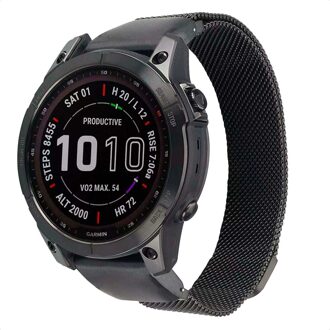 Imoshion QuickFit® Milanees bandje - Garmin 20 mm aansluiting - Zwart - One size