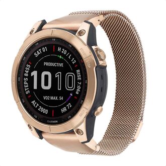 Imoshion QuickFit® Milanees bandje - Garmin 22 mm aansluiting - Rose Gold Rosé goud - One size
