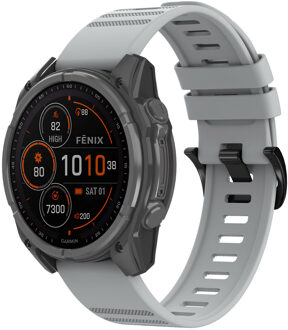 Imoshion QuickFit® Stripe Siliconenbandje - Garmin 22 mm aansluiting - Grijs - One size