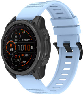 Imoshion QuickFit® Stripe Siliconenbandje - Garmin 22 mm aansluiting - Lichtblauw - One size