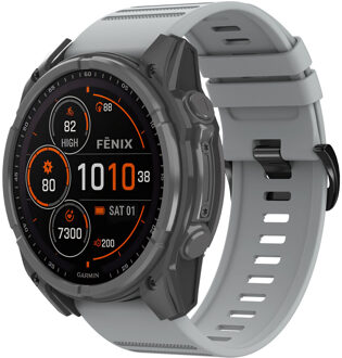 Imoshion QuickFit® Stripe Siliconenbandje - Garmin 26 mm aansluiting - Grijs - One size