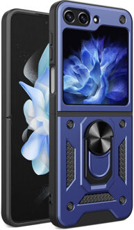 Imoshion Rugged Backcover met ring voor de Samsung Galaxy Z Flip 5 - Donkerblauw
