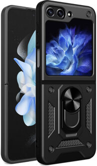 Imoshion Rugged Backcover met ring voor de Samsung Galaxy Z Flip 6 - Zwart