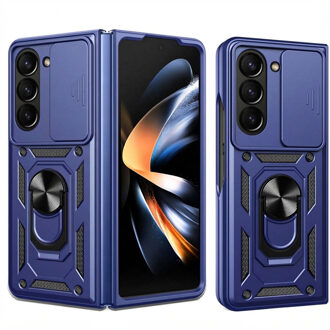 Imoshion Rugged Backcover met ring voor de Samsung Galaxy Z Fold 5 - Donkerblauw