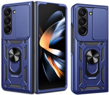 Imoshion Rugged Backcover met ring voor de Samsung Galaxy Z Fold 5 - Donkerblauw