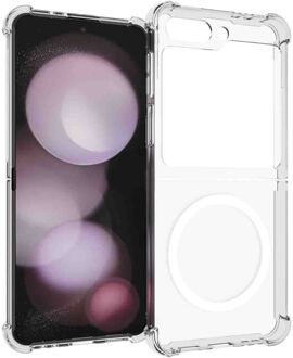 Imoshion Rugged clear backcover met MagSafe voor de Samsung Galaxy Z Flip 6 - Transparant