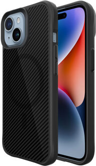 Imoshion Rugged Hybrid Carbon Case met MagSafe voor de Apple iPhone 15 Plus - Zwart