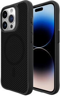 Imoshion Rugged Hybrid Carbon Case met MagSafe voor de Apple iPhone 15 Pro Max - Zwart