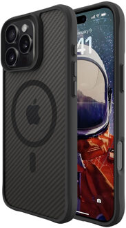 Imoshion Rugged Hybrid Carbon Case met MagSafe voor de Apple iPhone 16 Pro Max - Zwart