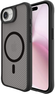 Imoshion Rugged Hybrid Carbon Case met MagSafe voor de Apple iPhone 16e - Zwart