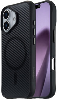 Imoshion Rugged Hybrid Carbon Case met MagSafe voor de Apple iPhone 17 - Zwart