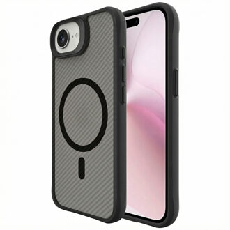 Imoshion Rugged Hybrid Carbon Case met MagSafe voor de Apple iPhone 17e / 16e - Zwart