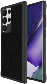 Imoshion Rugged Hybrid Carbon Case met MagSafe voor de Samsung Galaxy S23 Ultra - Zwart
