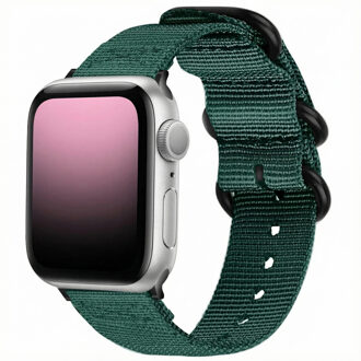 Imoshion Rugged Nylon bandje voor de Apple Watch Series 1 - 9 / SE (38/40/41 mm) | Series 10 / 11 (42 mm) - Donkergroen - 41 mm
