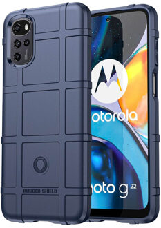 Imoshion Rugged Shield Backcover voor de Motorola Moto G22 / E32 / E32s - Donkerblauw