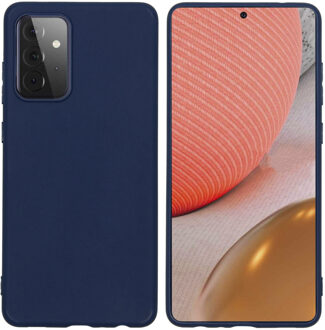 Imoshion Samsung A72 hoesje - Samsung Galaxy A72 hoesje - hoesje Samsung A72 - A72 hoesje - Galaxy A72 hoesje - hoesje A72 - Siliconen hoesje - Donkerblauw - iMoshion Color Backcover