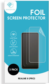 Imoshion Screenprotector Folie 3 pack voor de Realme 8 (Pro) Transparant