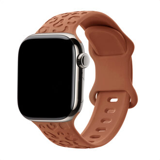 Imoshion Siliconen bandje Panterprint voor de Apple Watch Series 1 - 9 / SE (38/40/41 mm) | Series 10 / 11 (42 mm) - Bruin - 41 mm