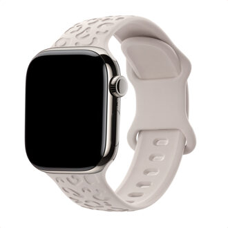 Imoshion Siliconen bandje Panterprint voor de Apple Watch Series 1 - 9 / SE (38/40/41 mm) | Series 10 / 11 (42 mm) - Sterrenlicht - 41 mm