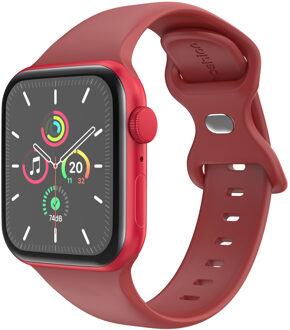 Imoshion Siliconen⁺ bandje voor de Apple Watch | 44/45/46/49 mm - Maat M/L - Wine Rood - 49 mm