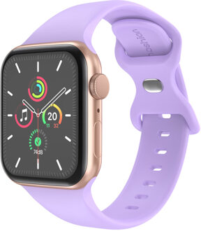 Imoshion Siliconen⁺ bandje voor de Apple Watch Series 1 t/m 9 / SE (38/40/41 mm) | Series 10 / 11 (42 mm) - Maat S/M - Lila - 41 mm