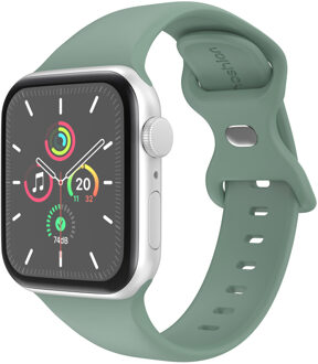 Imoshion Siliconen⁺ bandje voor de Apple Watch Series 1 t/m 9 / SE (38/40/41 mm) | Series 10 / 11 (42 mm) - Maat S/M - Pine Groen - 41 mm