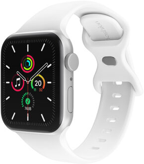 Imoshion Siliconen⁺ bandje voor de Apple Watch Series 1 t/m 9 / SE (38/40/41 mm) | Series 10 / 11 (42 mm) - Maat S/M - Wit - 41 mm
