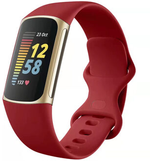 Imoshion Siliconen bandje voor de Fitbit Charge 5 / 6 - L - Rood - Large