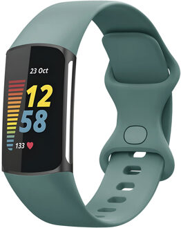 Imoshion Siliconen bandje voor de Fitbit Charge 5 / 6 - S - Olive Green Groen - Small
