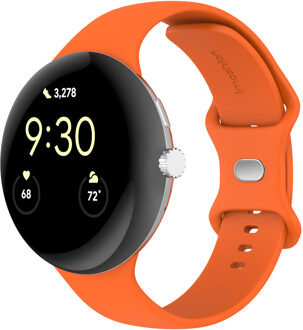Imoshion Siliconen⁺ bandje voor de Google Pixel Watch 3 / 4 (45 mm) - Maat L - Oranje - 45 mm